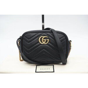Gucci GG Marmont Quilted Shoulder Bag Black